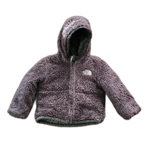 The North Face Quilted Chimbo Reversible Fleece Full-Zip Hooded Jacket, Size 2T